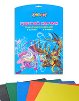 Набор детскийцветного поделочного картона с блестками "SHINE FLYERS" 5л.