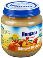 Пюре яблоко-персик с 5 месяцев 125 гр.