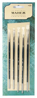 Кисть "Манеж", (набор из 5штук: круглые №000,0,1,2,4, синтетическая, деревянная лакированная ручка)