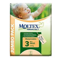 Детские подгузники Moltex nature no.1 3 "Midi Jumbo" 4-9 кг (80 штук)