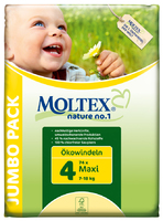 Детские подгузники Moltex nature no.1 4 "Maxi Jumbo" 7-18 кг (74 штук)