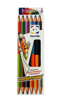 Цветные карандаши "Перевертыши" (6 штук, 12 цв.)