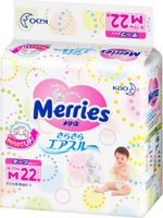 Детские подгузники  Merries  M (6-11 кг) 22 шт