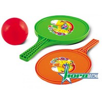Детский игровой набор детский №71: две ракетки и мяч (13 см)